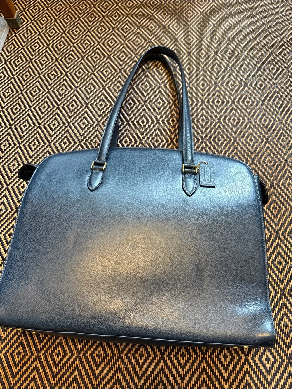 Vintage Coach Arcadia Tote laptop bag 4409 Navy Madison collection Italy